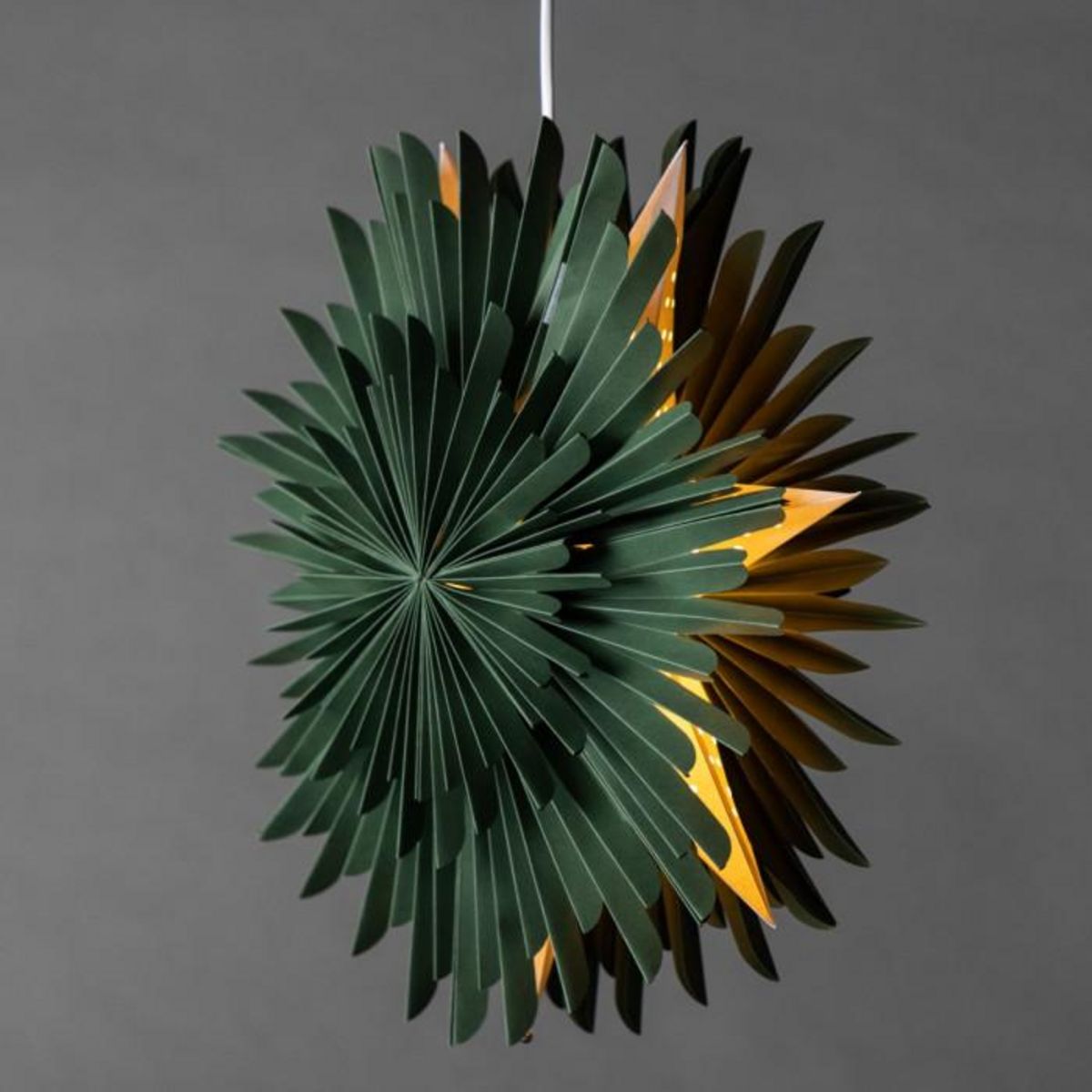 Paris Prix Lampe Suspension Design  Selen  46cm Vert