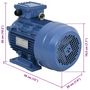 Voir la diapositive 6 : VIDAXL Moteur electrique triphase Aluminium 3kW/4 CH 2840 tr/min