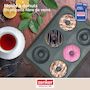 Voir la diapositive 2 : ZENKER Set pâtisserie avec moule 6 donuts 36 x 26 cm en silicone, 2 bols à mixer, verre mesureur et spatule Zenker