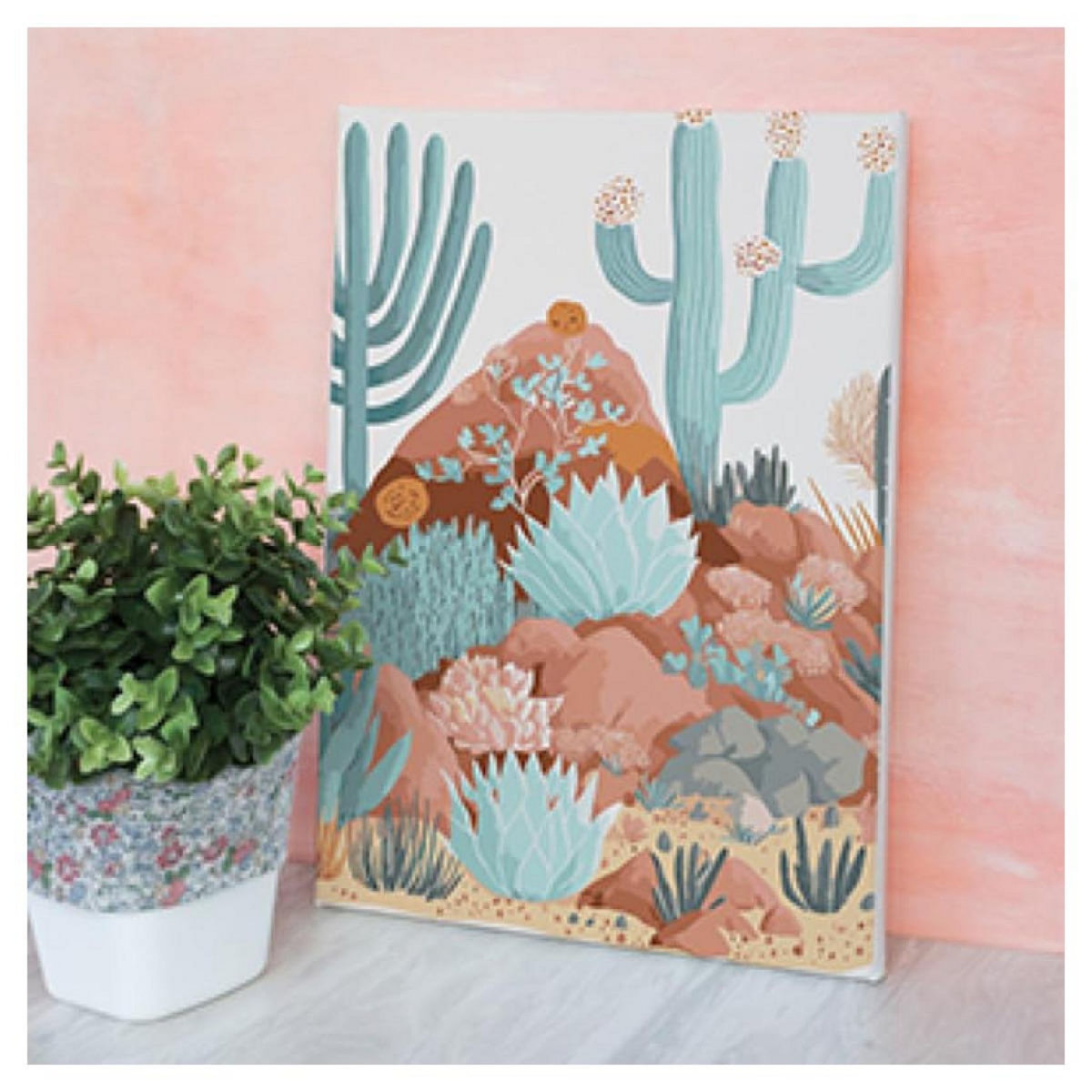 Graine créative Peinture au Numero 20x30cm Cactus