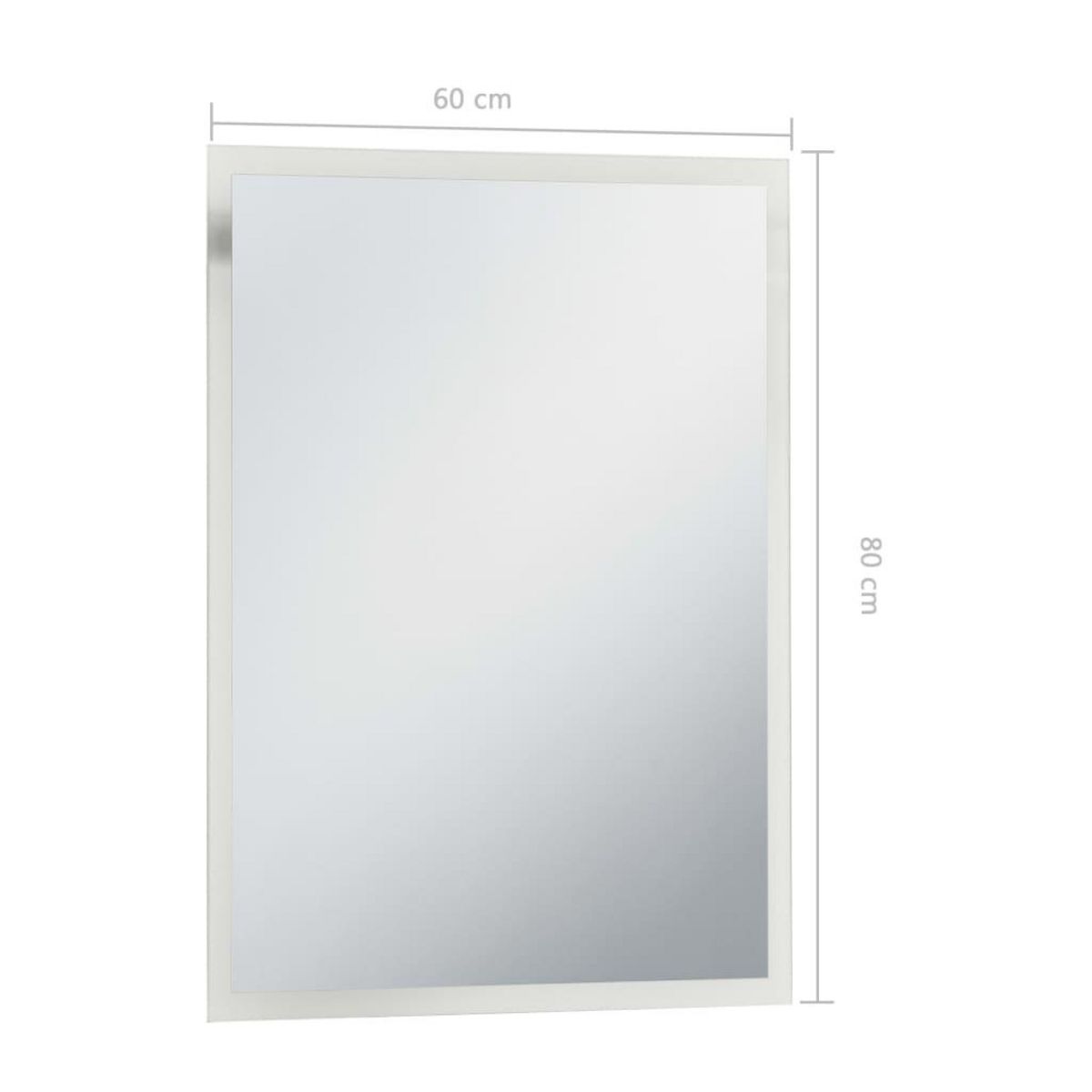 VIDAXL Miroir mural a LED pour salle de bains 60x80 cm