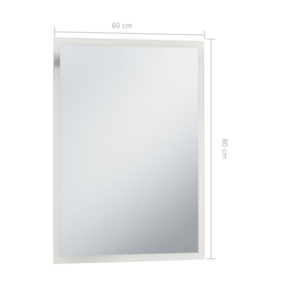 VIDAXL Miroir mural a LED pour salle de bains 60x80 cm