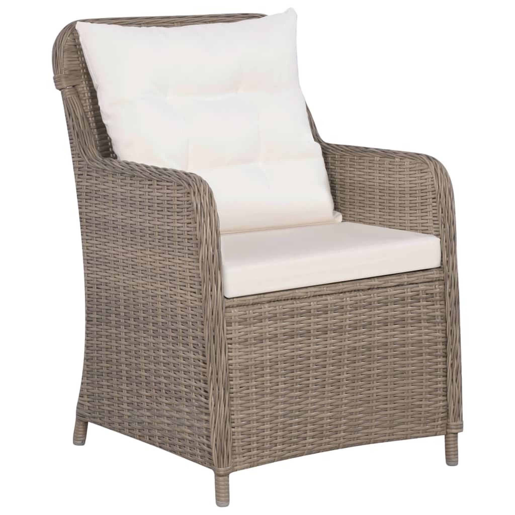 Voir la diapositive 3 : VIDAXL Ensemble a manger de jardin 9 pcs Marron