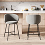 Voir la diapositive 2 : Rendez vous déco Lot de 2 chaises pour îlot central en tissu gris foncé 68 cm-Cécilia