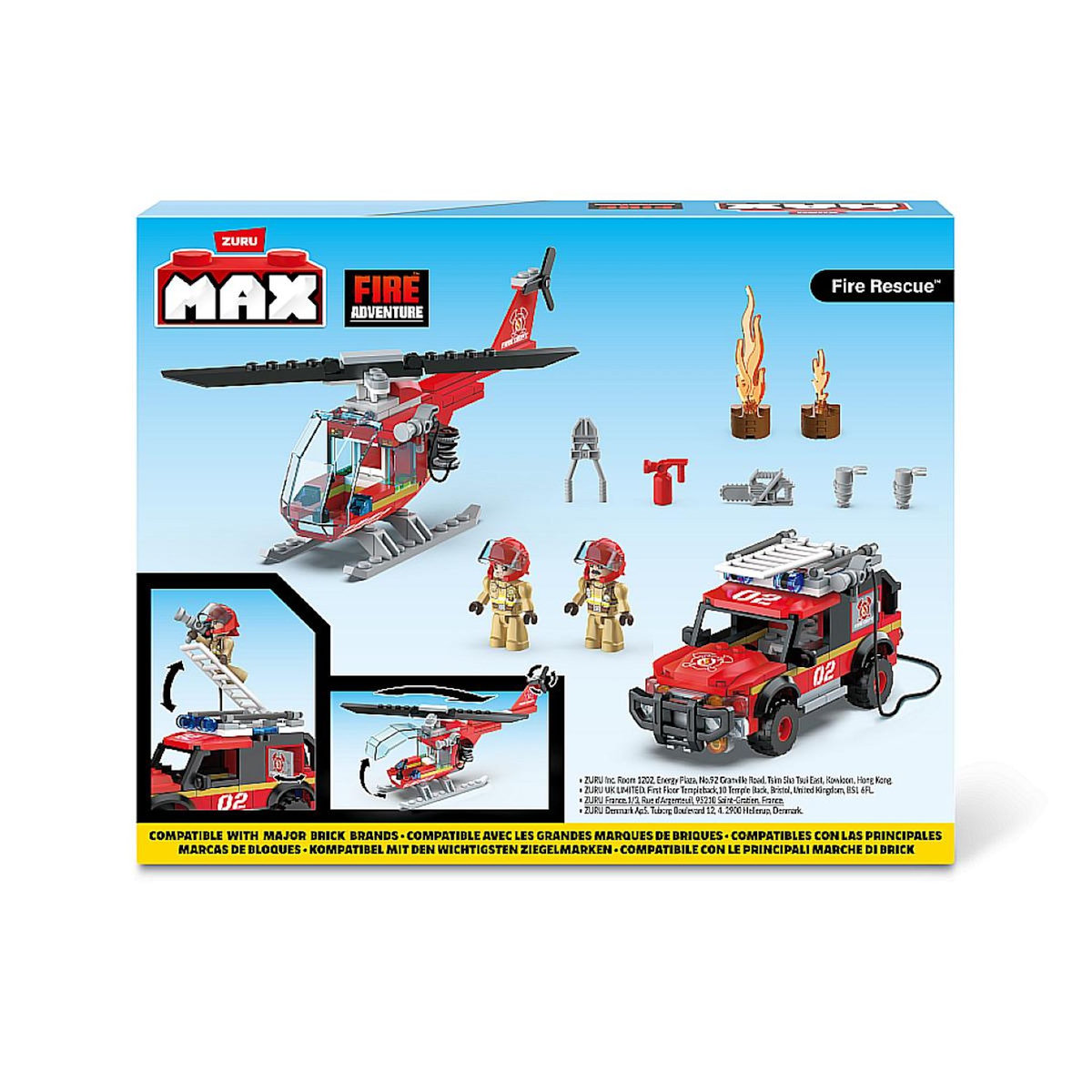 ZURU Max adventure fire rescue playset (265 pieces)