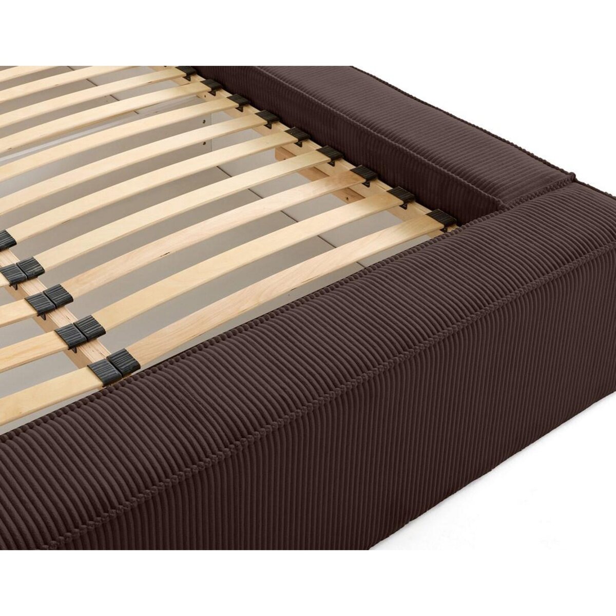 LISA DESIGN Stella - lit coffre - 140x190 cm - sommier inclus - en velours côtelé