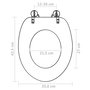 Voir la diapositive 6 : VIDAXL Siege de toilette avec Couvercle MDF Design simple Blanc
