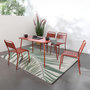 Voir la diapositive 4 : CONCEPT USINE Table salon de jardin repas 4 à 6 places 120x70cm terracotta BERGAME