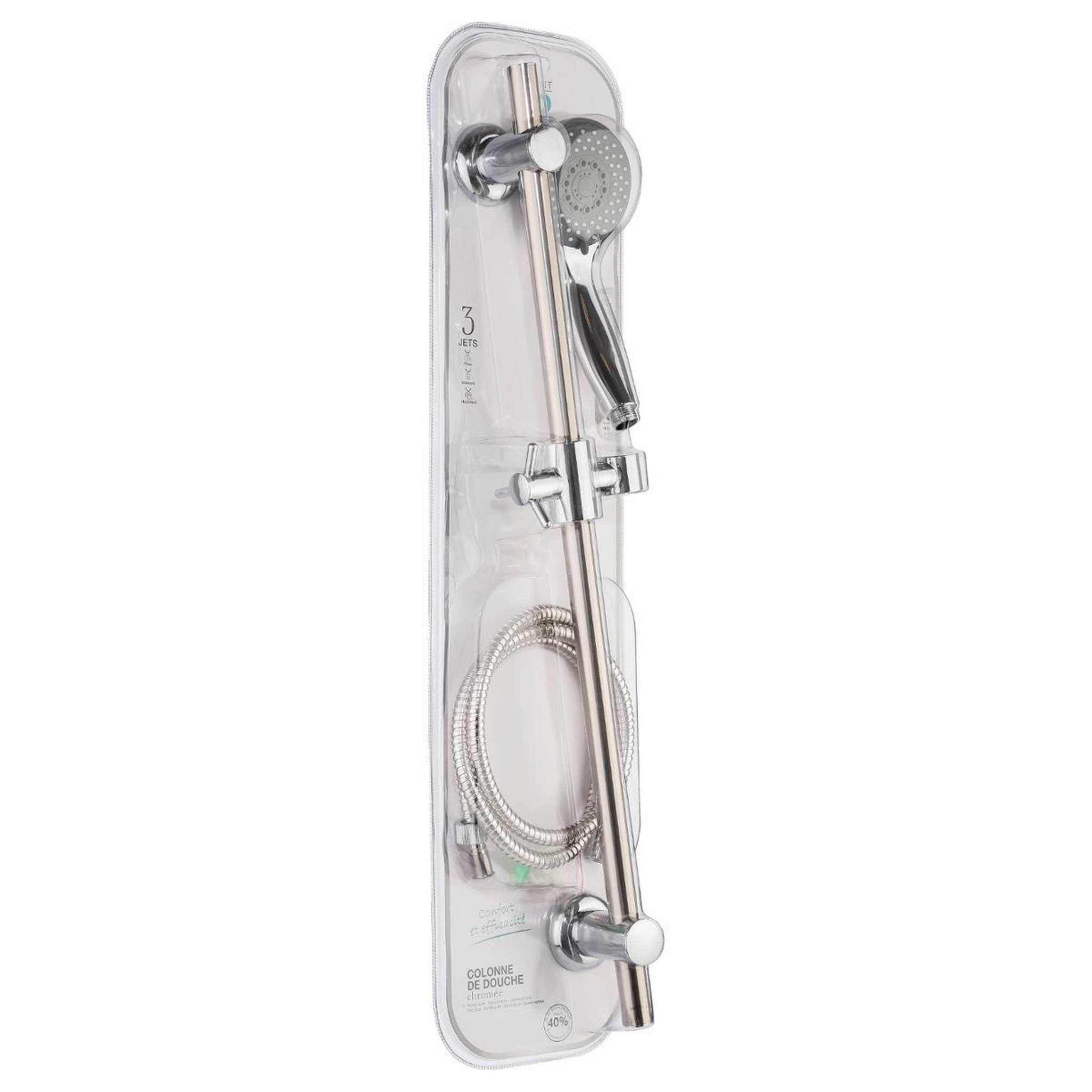Voir la diapositive 6 : FIVE Colonne de douche 3 pièces  premium  70cm argent