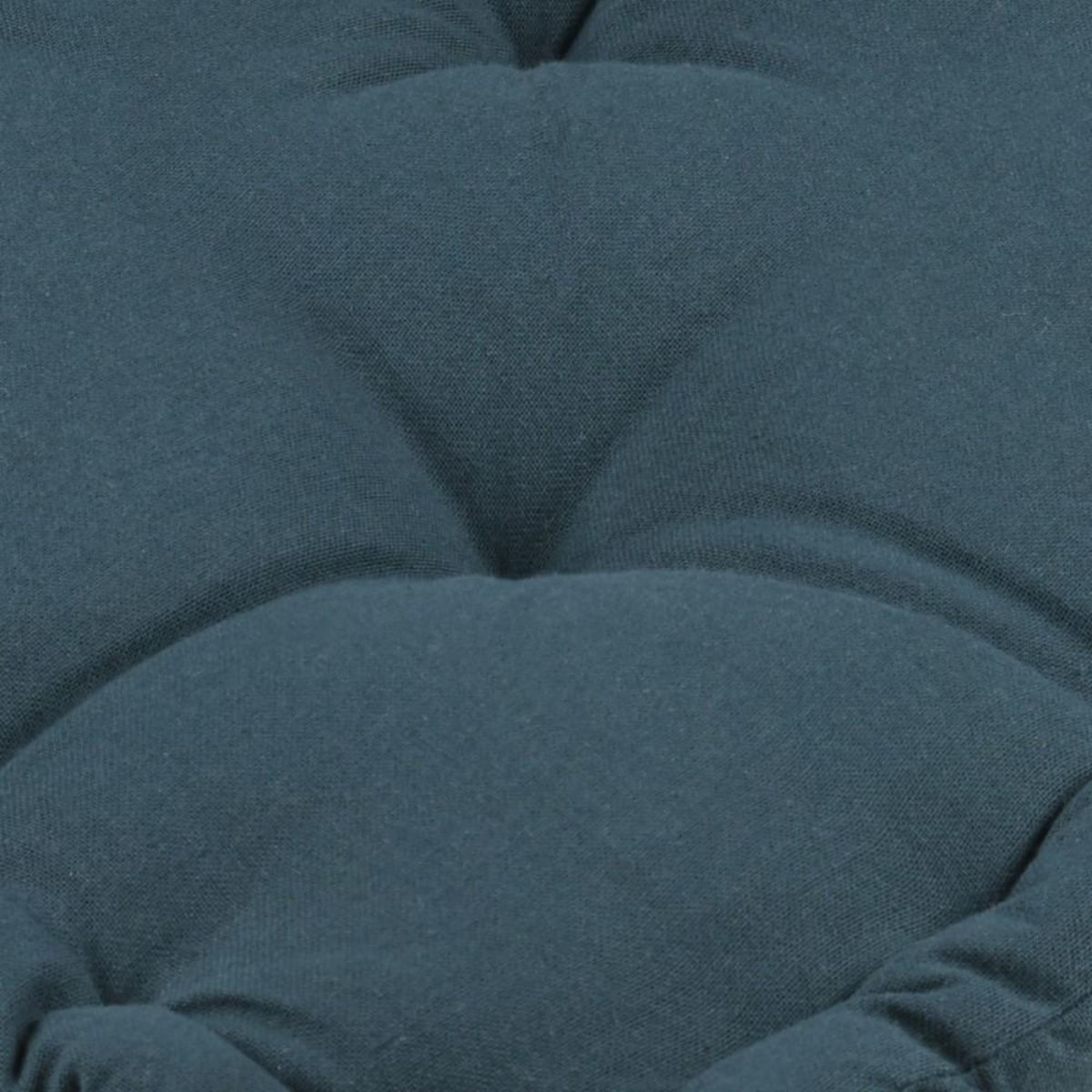 STOF Coussin de sol 45x45x10 cm Duo cobalt lin 100% coton