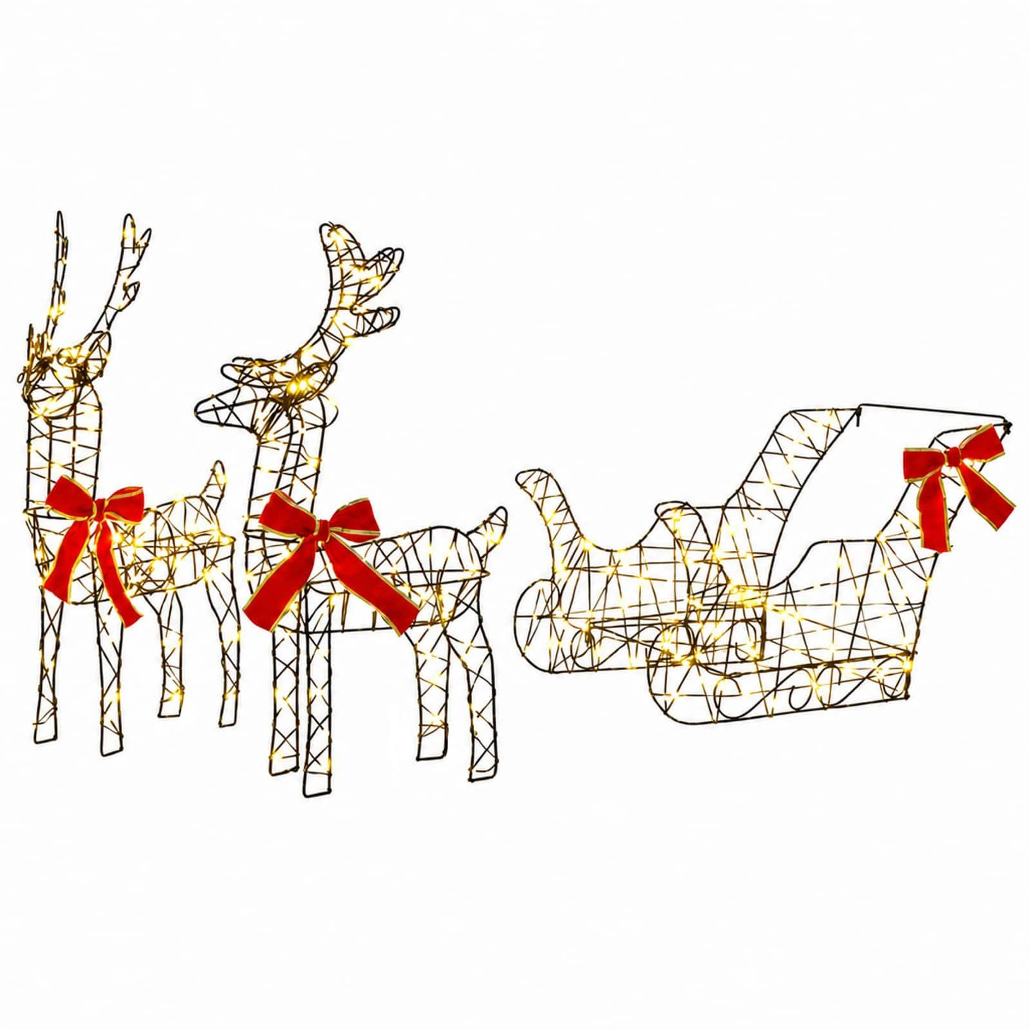 Voir la diapositive 5 : VIDAXL Renne de Noël avec traîneau 7 pc 760 LED Blanc chaud