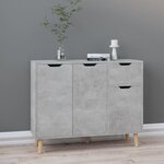 VIDAXL Buffet gris beton 90x30x72 cm bois d'ingenierie