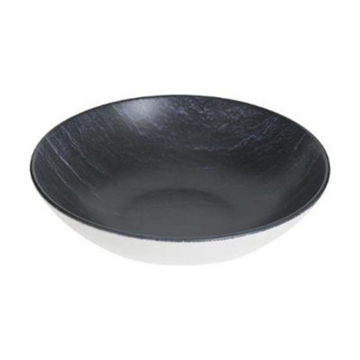 SECRET DE GOURMET Lot de 6 Assiettes Creuses  Cadence  20cm Noir