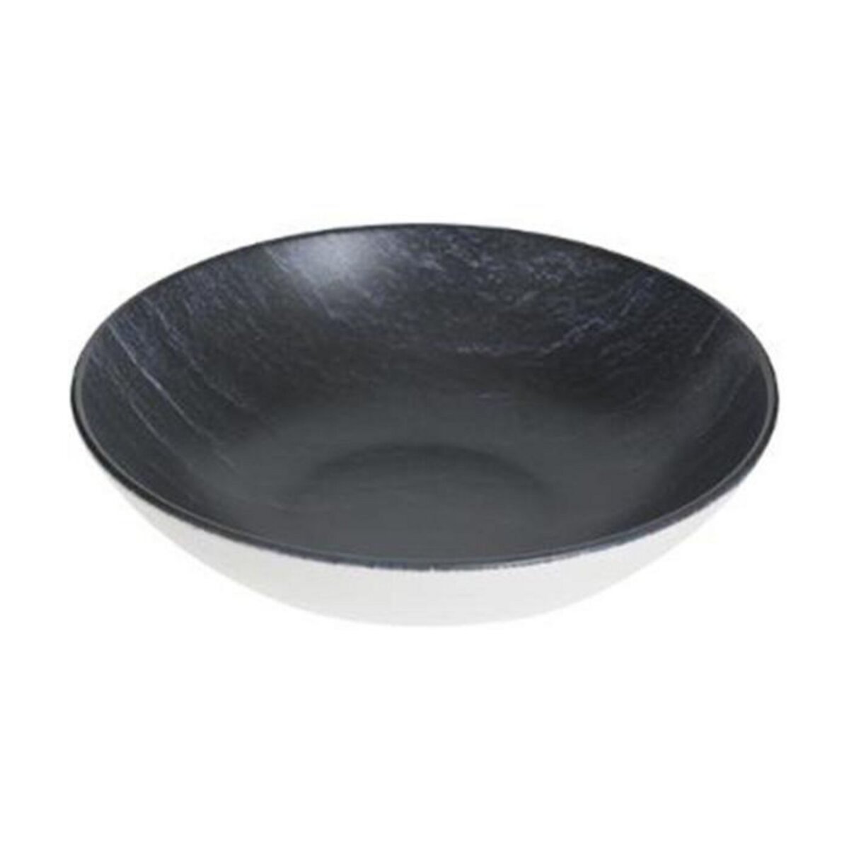 SECRET DE GOURMET Lot de 6 Assiettes Creuses  Cadence  20cm Noir