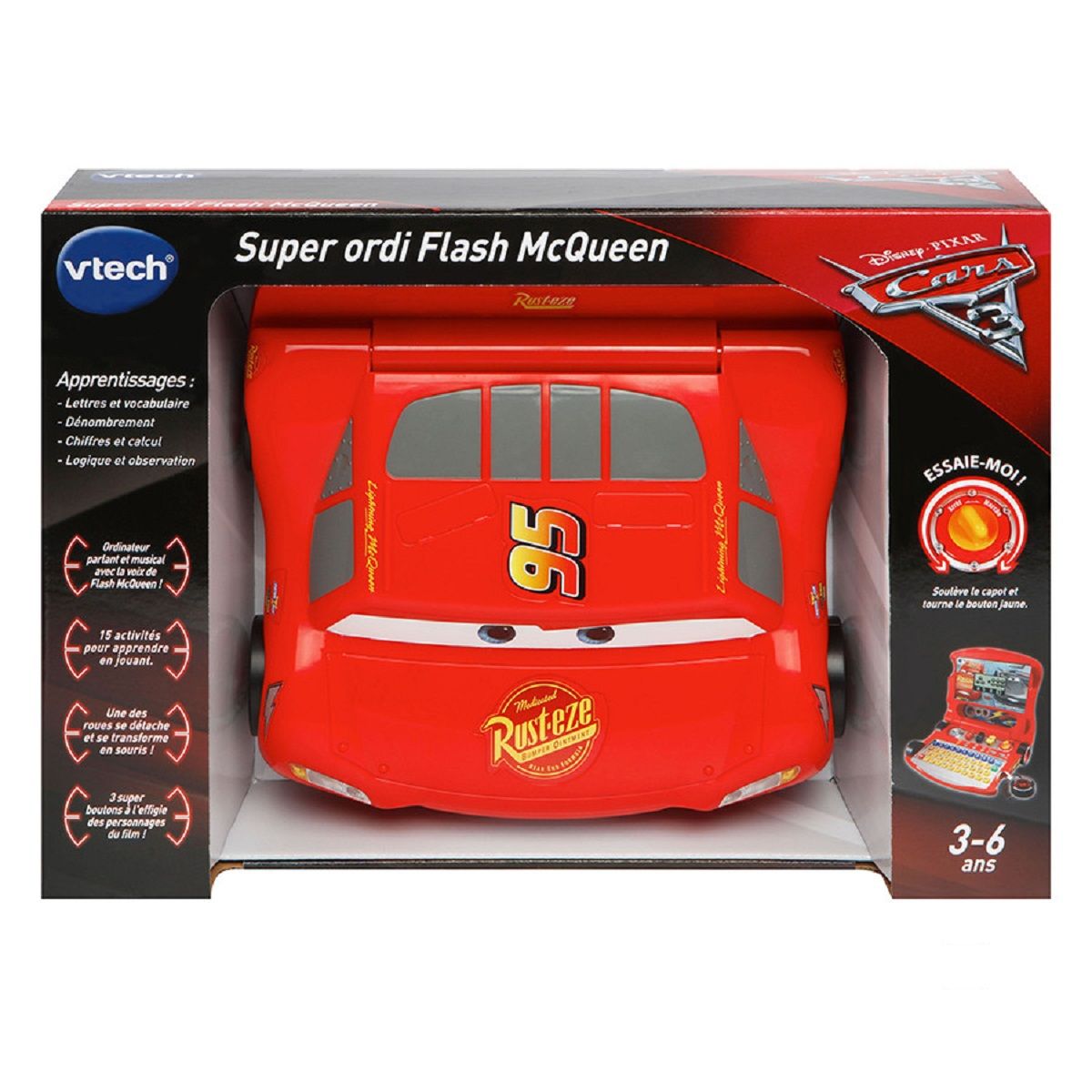 VTECH Super ordi Flash Mcqueen - Cars 3 - Disney