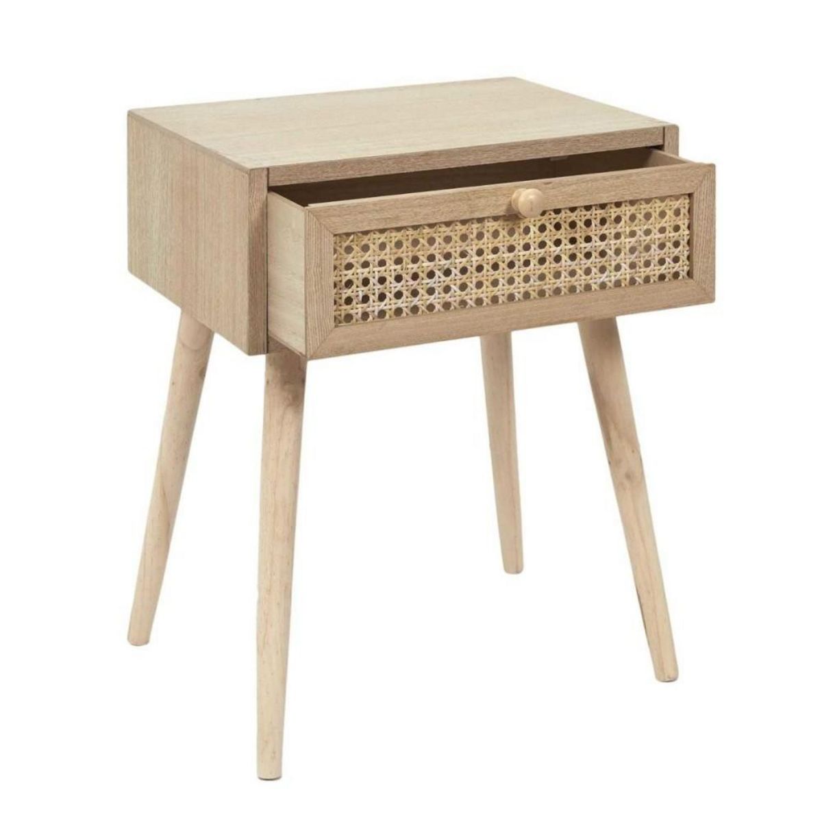 The Home Deco Factory Table de chevet cannage 1 tiroir