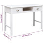 Voir la diapositive 6 : VIDAXL Buffet Blanc 108x45x76 cm Bois de Paulownia massif