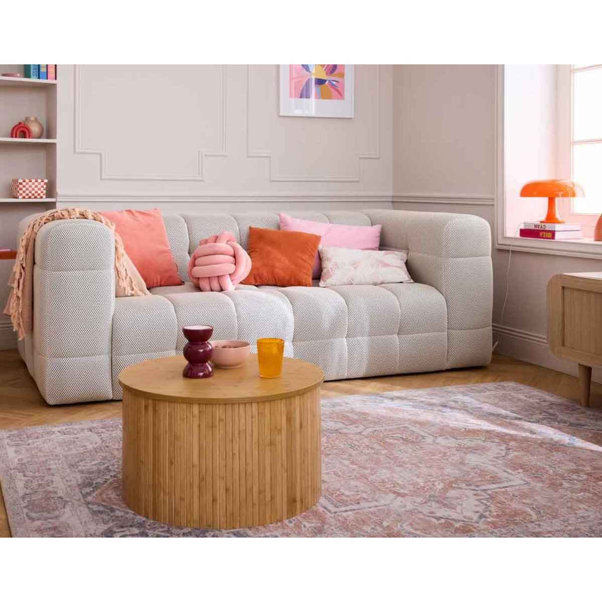 LISA DESIGN Suzano - canapé 3 places - en tissu mailles 3d