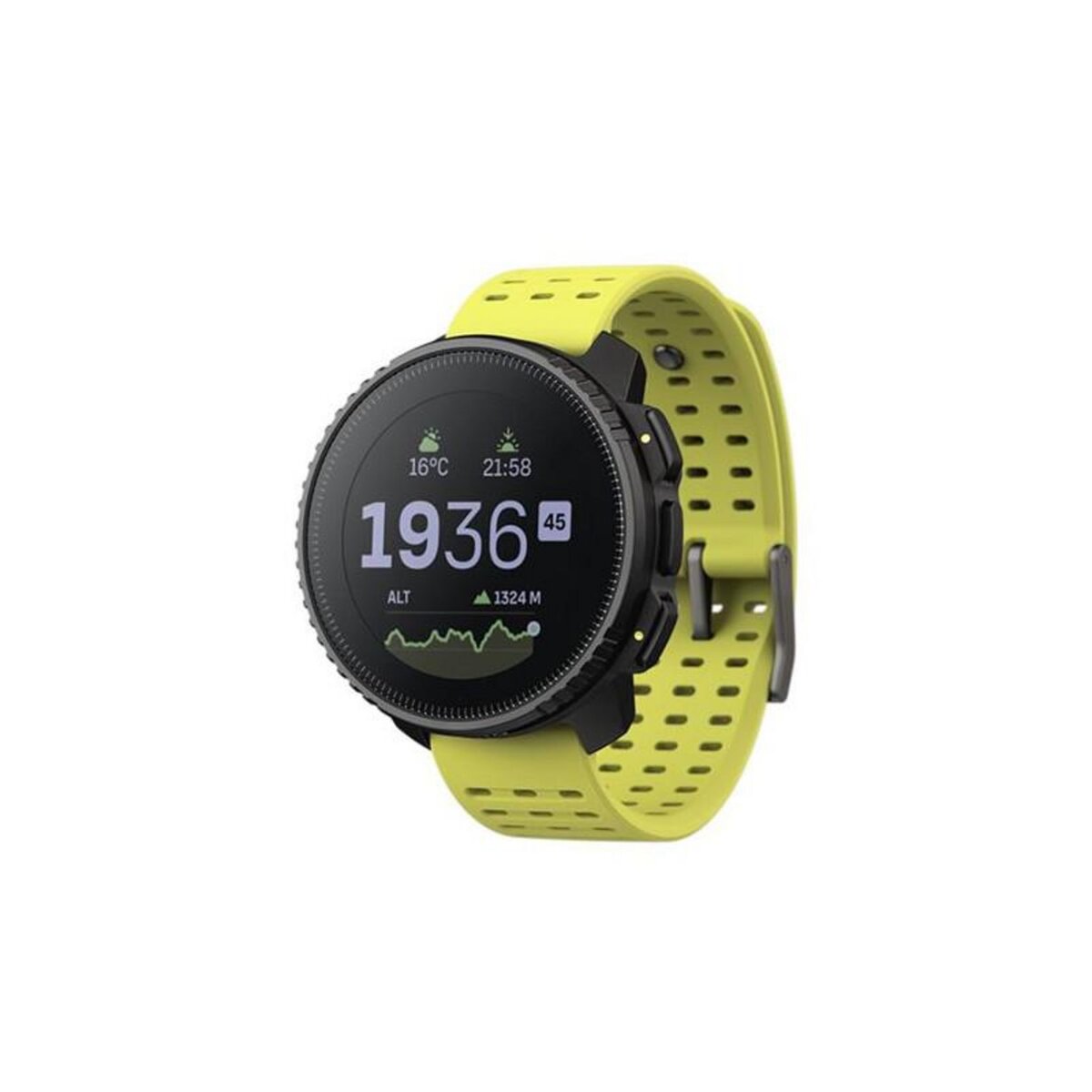Suunto Montre connectée Suunto Vertical Black Lime avec bracelet silicone Jaune