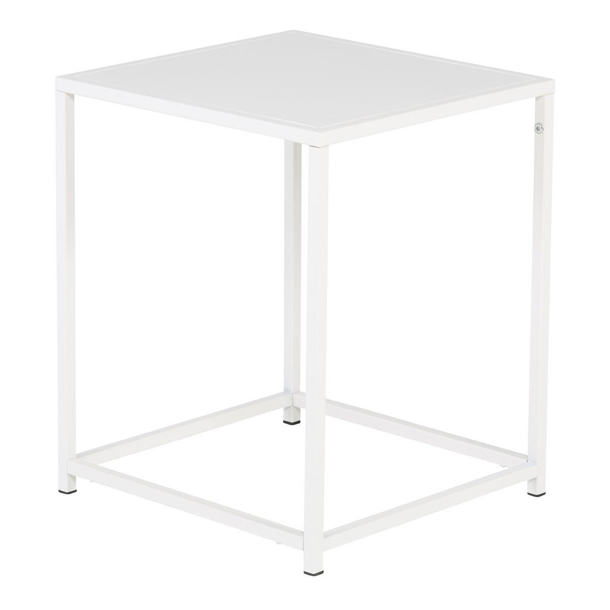 Voir la diapositive 2 : Paris Prix Table d'appoint en métal  staal  45cm blanc