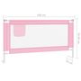 Voir la diapositive 6 : VIDAXL Barriere de securite de lit d'enfant Rose 160x25 cm Tissu