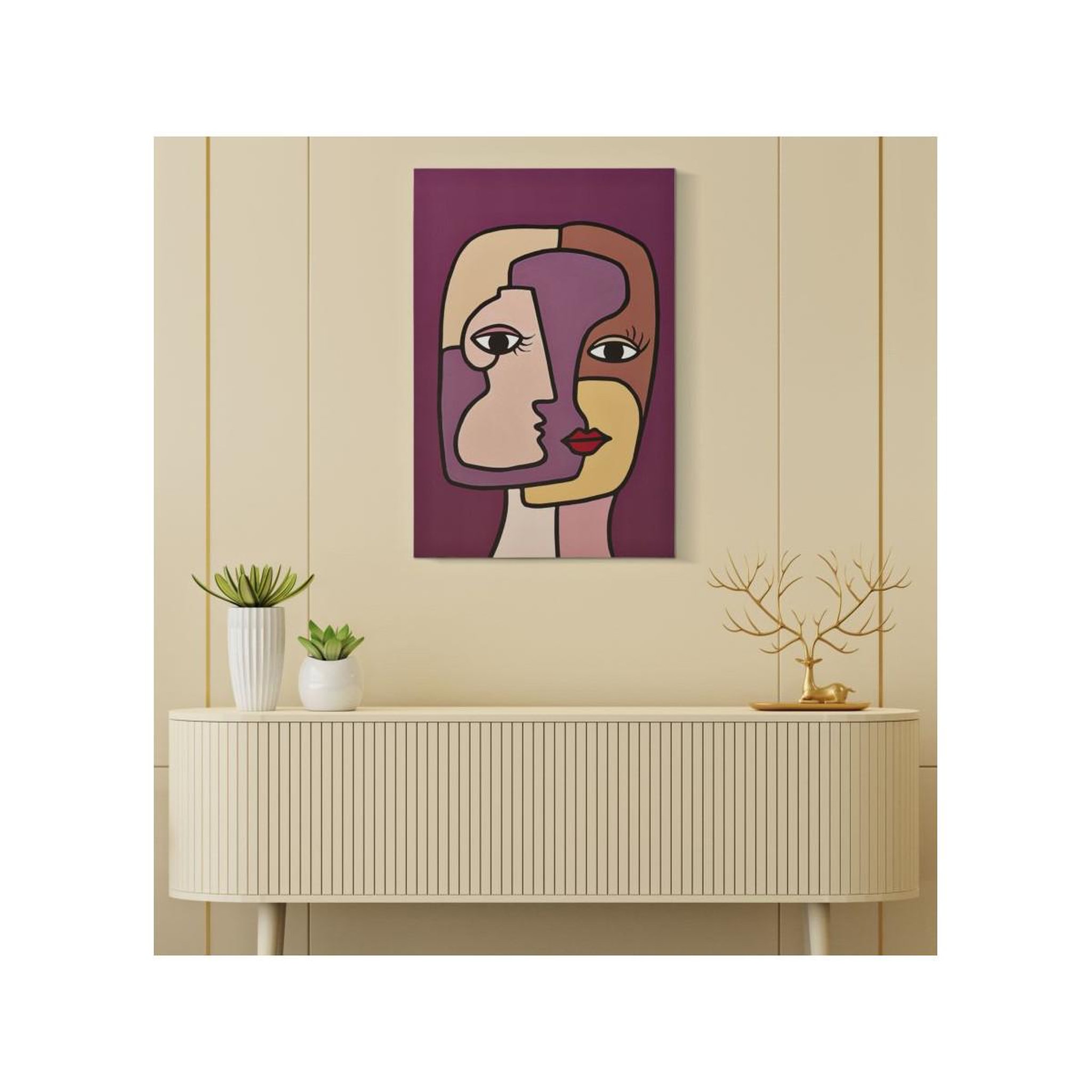 Voir la diapositive 5 : Paris Prix Toile imprimée déco  double face  60x90cm multicolore