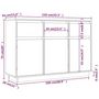 Voir la diapositive 6 : VIDAXL Buffet blanc 110x34x75 cm bois massif de pin