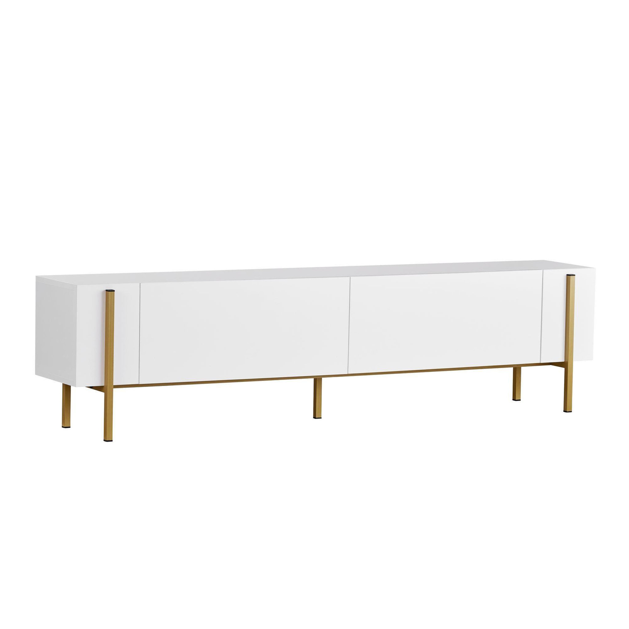 Habitat et Jardin Meuble tv en bois  nexus  - 180 x 30 x 45 cm - blanc / or