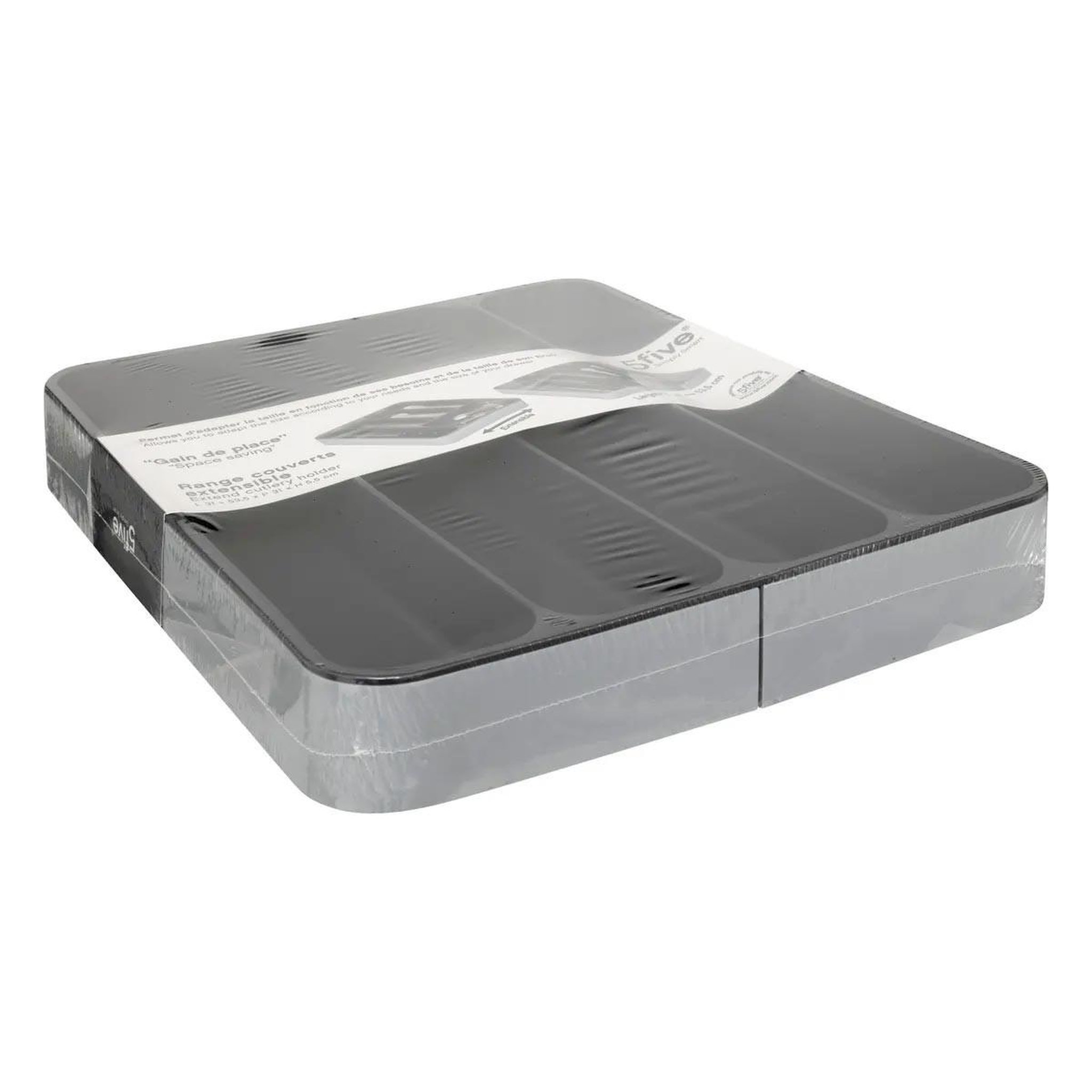 Voir la diapositive 5 : FIVE Range-couverts extensible  xl  39cm gris