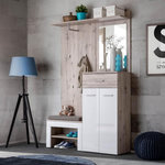 Paris Prix Ensemble Dressing  Gustavo II  200cm Naturel & Blanc