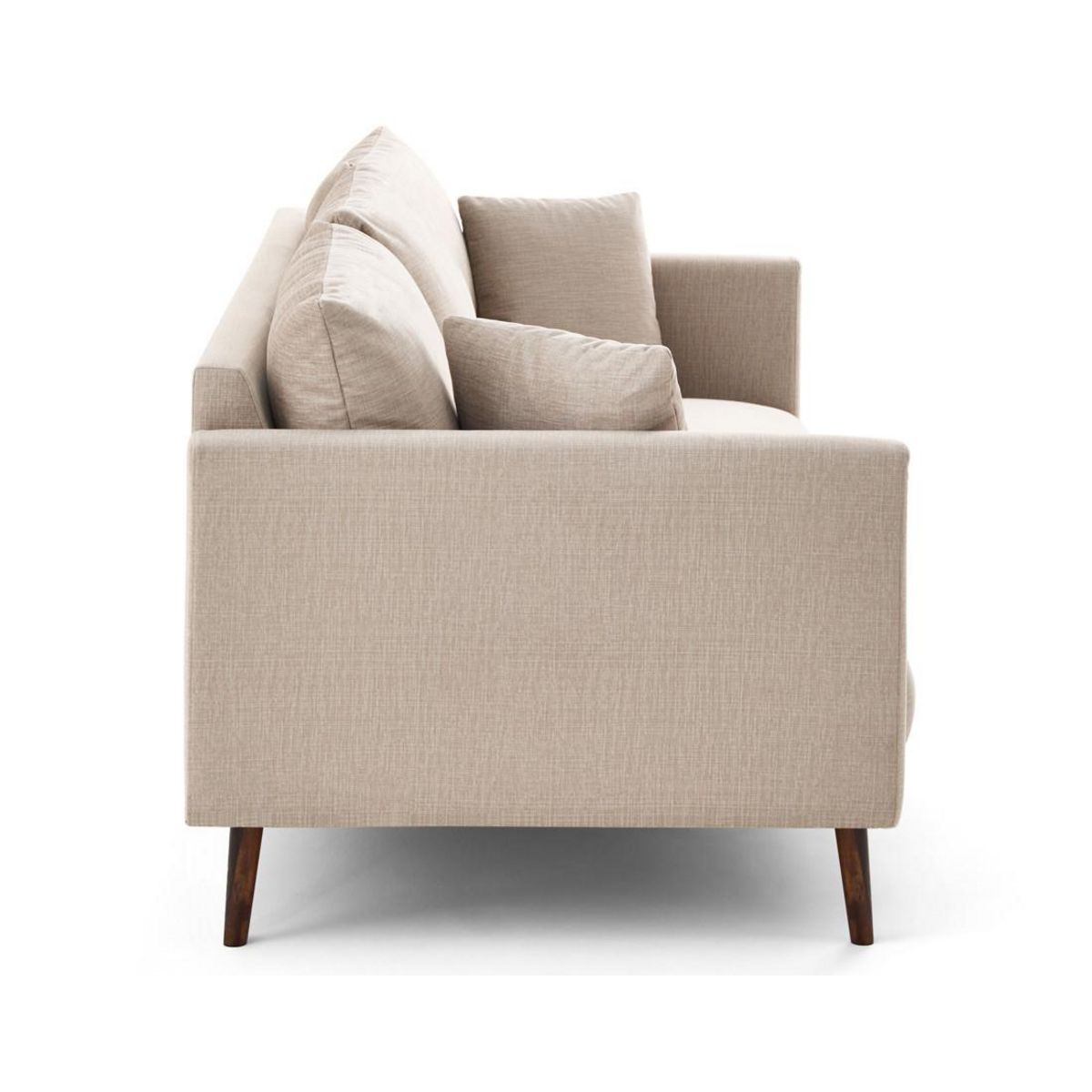 LISA DESIGN Ostrava - canapé droit 3 places en velours pieds en bois