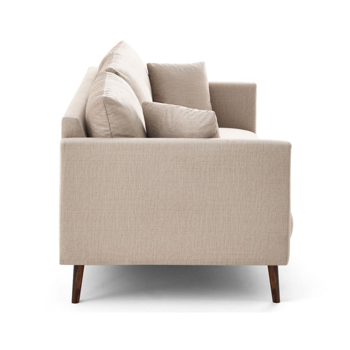 LISA DESIGN Ostrava - canapé droit 3 places en velours pieds en bois