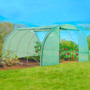 Voir la diapositive 2 : ID MARKET Serre tunnel de jardin 4 saisons 12M² verte gamme maraîchère ZEBRA 4x3M