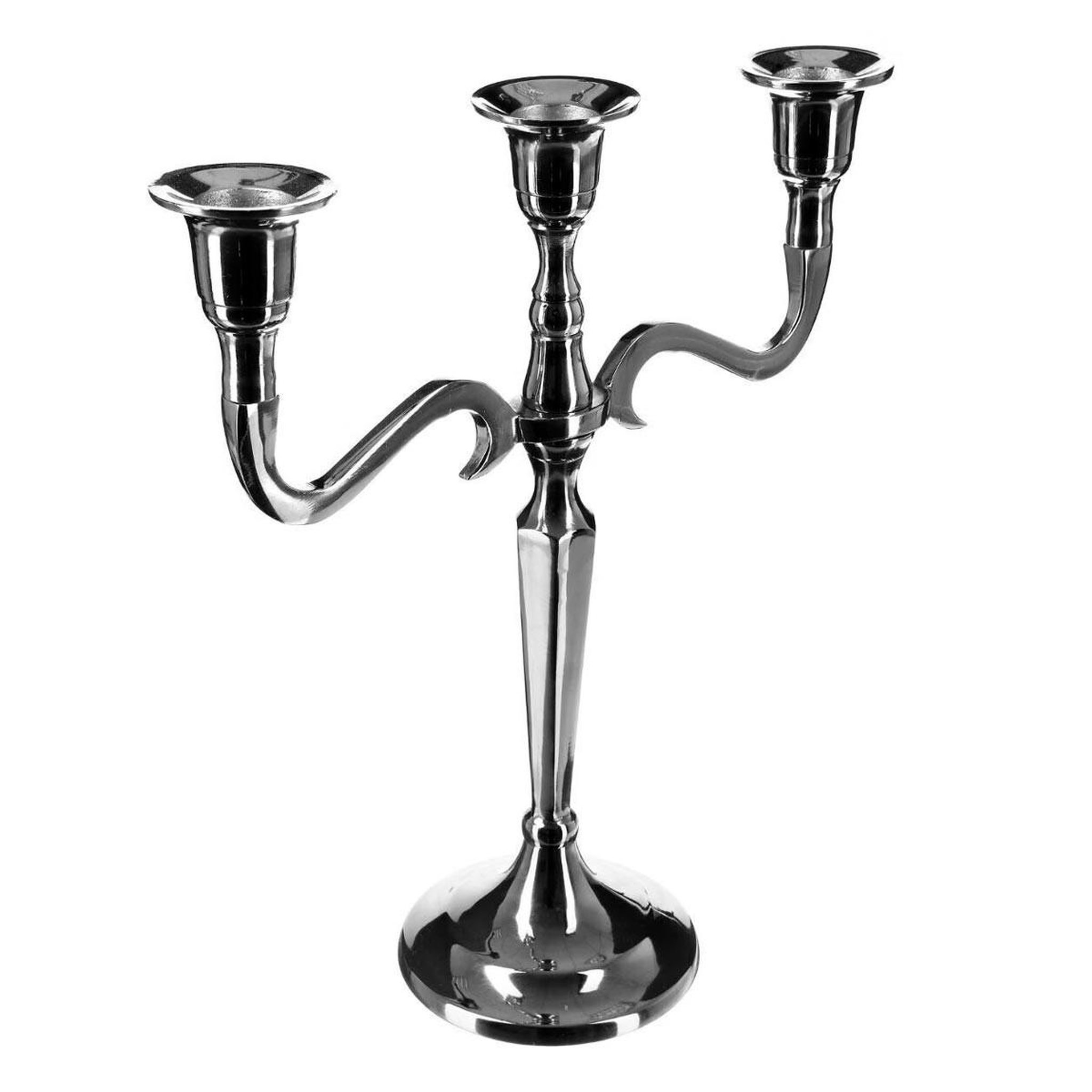 ATMOSPHERA Chandelier 3 têtes en métal  lumos  27cm argent