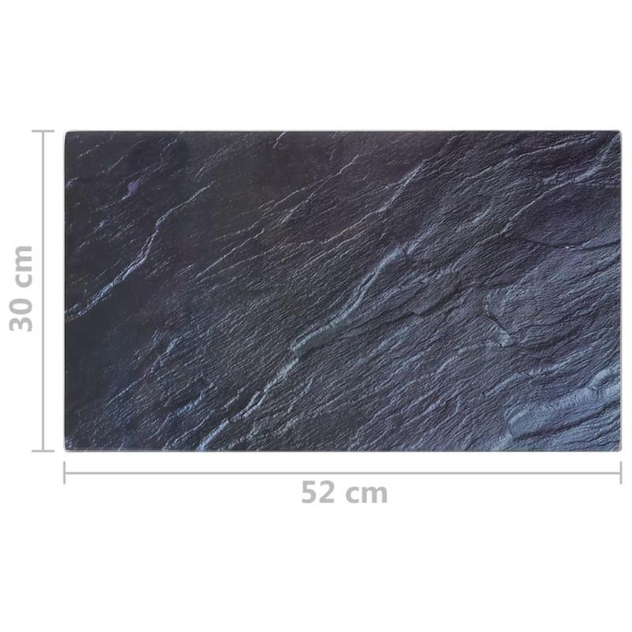 Voir la diapositive 5 : VIDAXL Planches à découper 2pcs motif de pierre naturelle Verre trempé