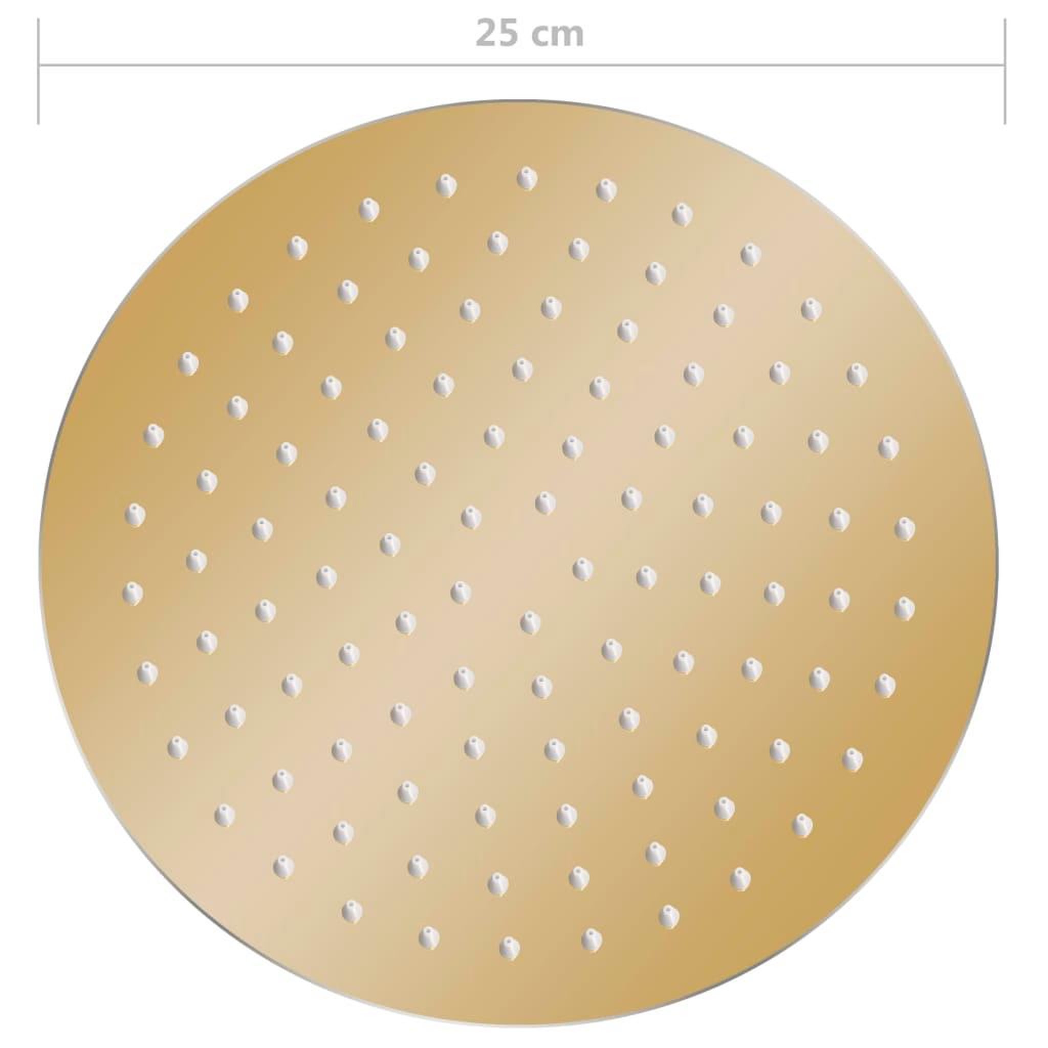 Voir la diapositive 6 : VIDAXL Pomme de douche pluie Acier inoxydable 25 cm Ronde Dore