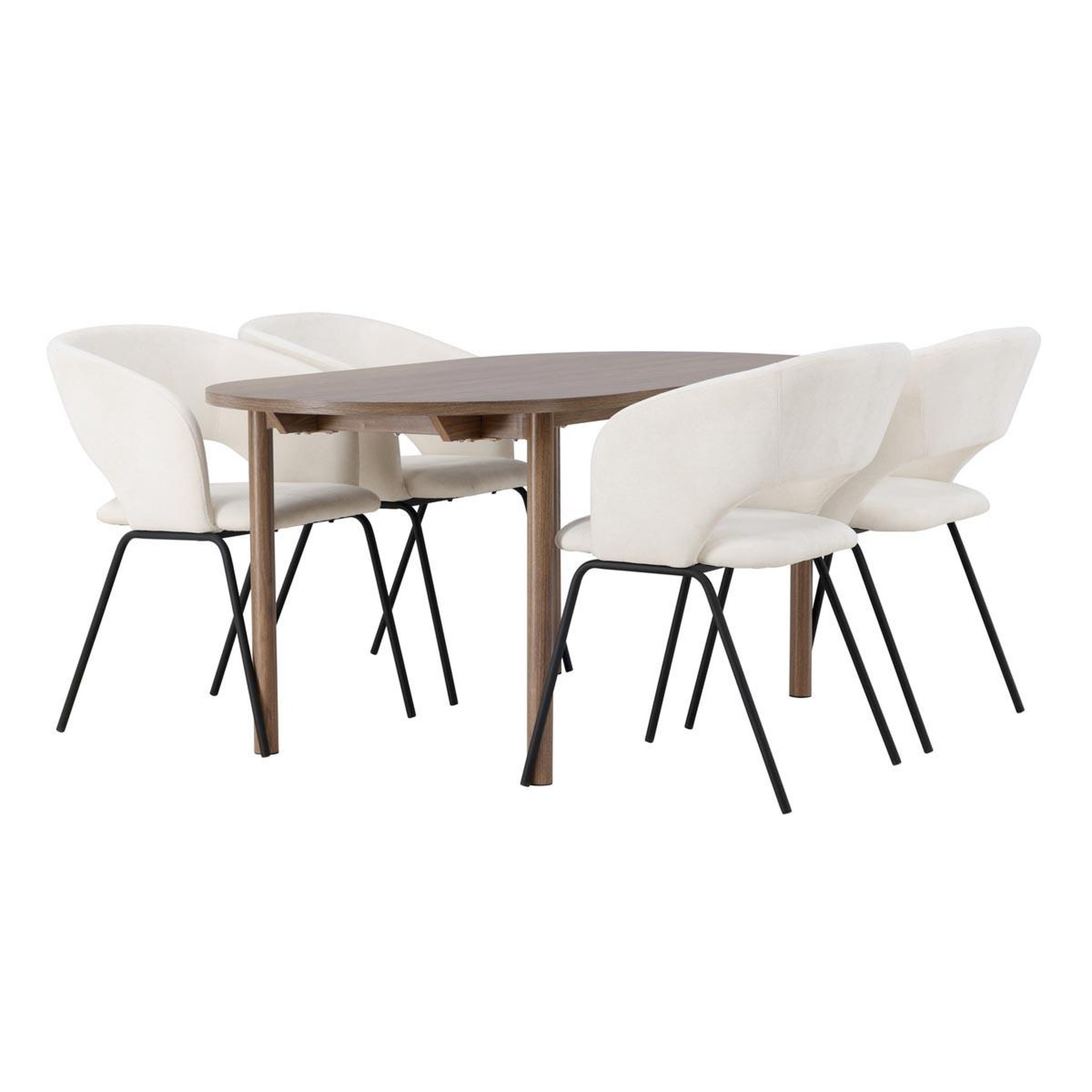 Paris Prix Ensemble table à manger & 4 chaises  andy & day  180cm naturel & blanc cassé