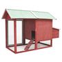 Voir la diapositive 4 : VIDAXL Poulailler Rouge 170x81x110 cm Bois de pin massif et sapin