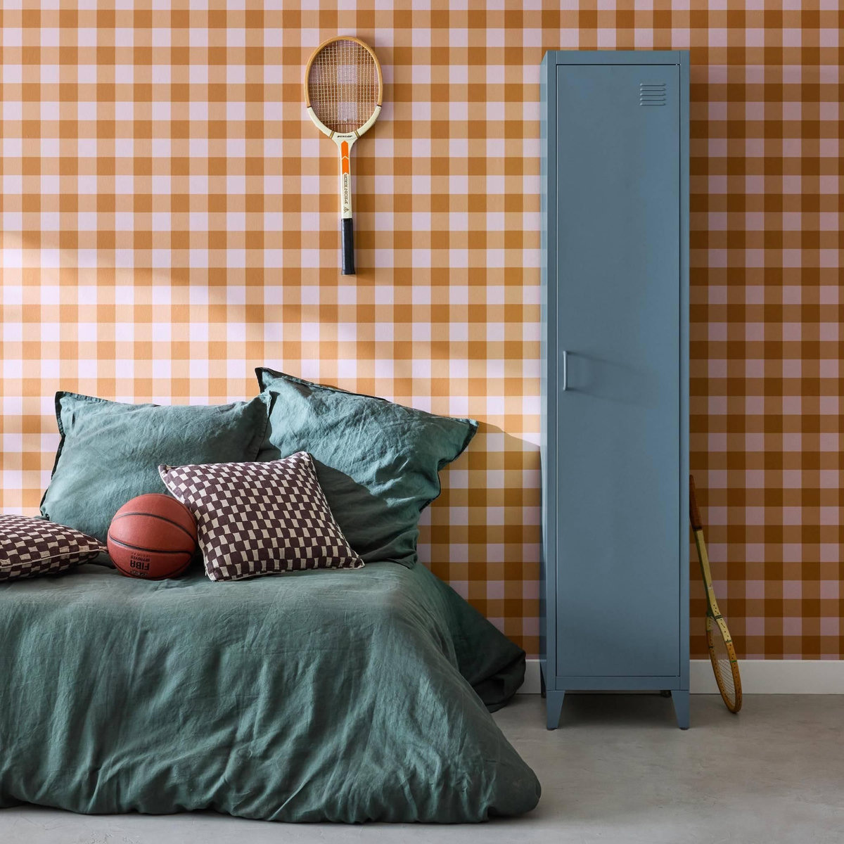 SWEEEK Armoire chambre industrielle métal, 4 espaces de rangement