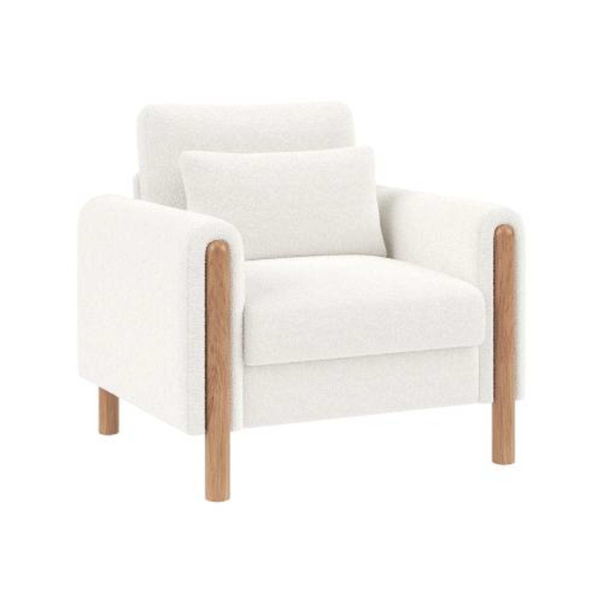 Voir la diapositive 5 : MERAX Fauteuil avec pieds bois