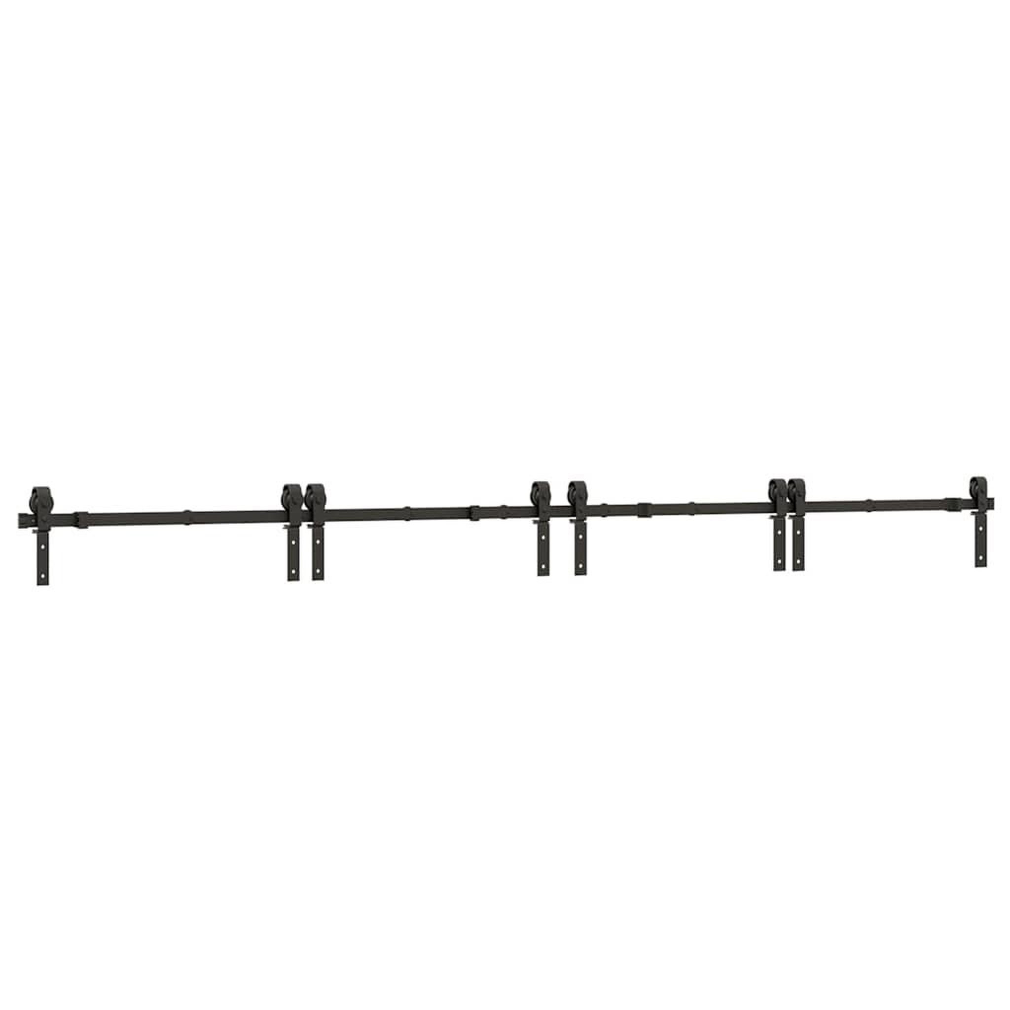 Voir la diapositive 2 : VIDAXL Kit de quincaillerie de porte coulissante 366 cm acier noir