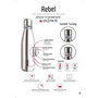 Voir la diapositive 4 : Les Artistes Bouteille isotherme Rebel metallic argent 50cl A-1997