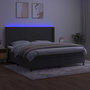 Voir la diapositive 3 : VIDAXL Sommier a lattes de lit matelas et LED Gris fonce 200x200 cm