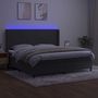 Voir la diapositive 3 : VIDAXL Sommier a lattes de lit matelas et LED Gris fonce 200x200 cm