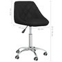 Voir la diapositive 6 : VIDAXL Chaises pivotantes a manger lot de 6 noir similicuir