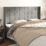Voir la diapositive 1 : VIDAXL Tete de lit avec oreilles Gris clair 203x16x118/128 cm Velours