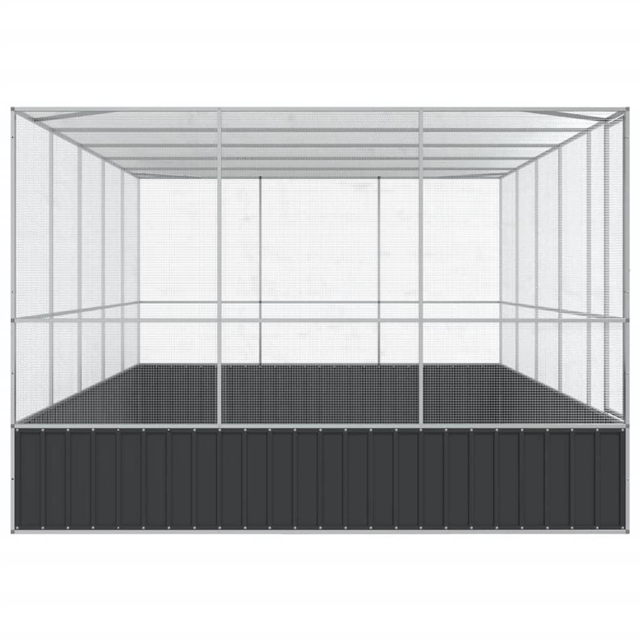 Voir la diapositive 4 : VIDAXL Voliere avec extension argente 518x307x212 cm acier