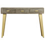 Voir la diapositive 2 : VIDAXL Table console Bois de manguier Gris avec laiton 110x35x76 cm
