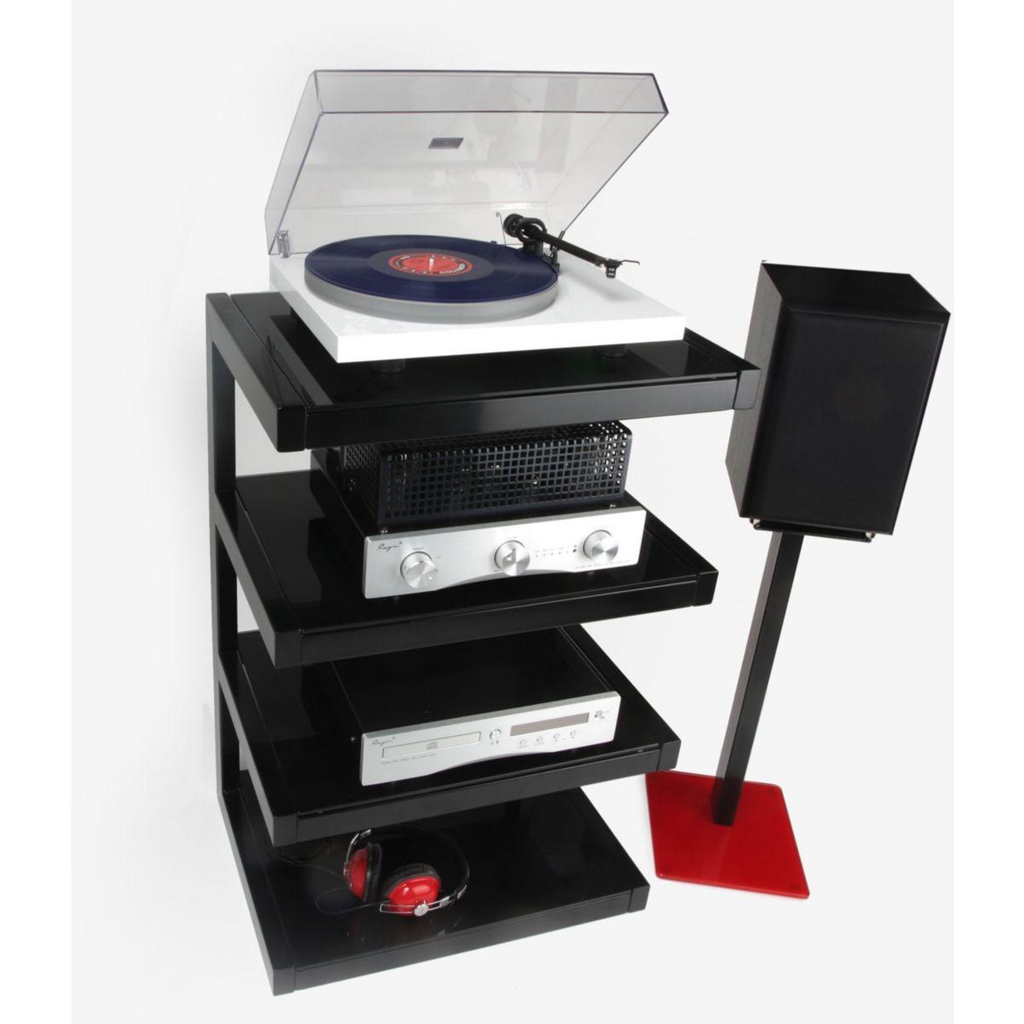 Voir la diapositive 3 : Norstone Meuble Hifi Esse Hifi - Noir