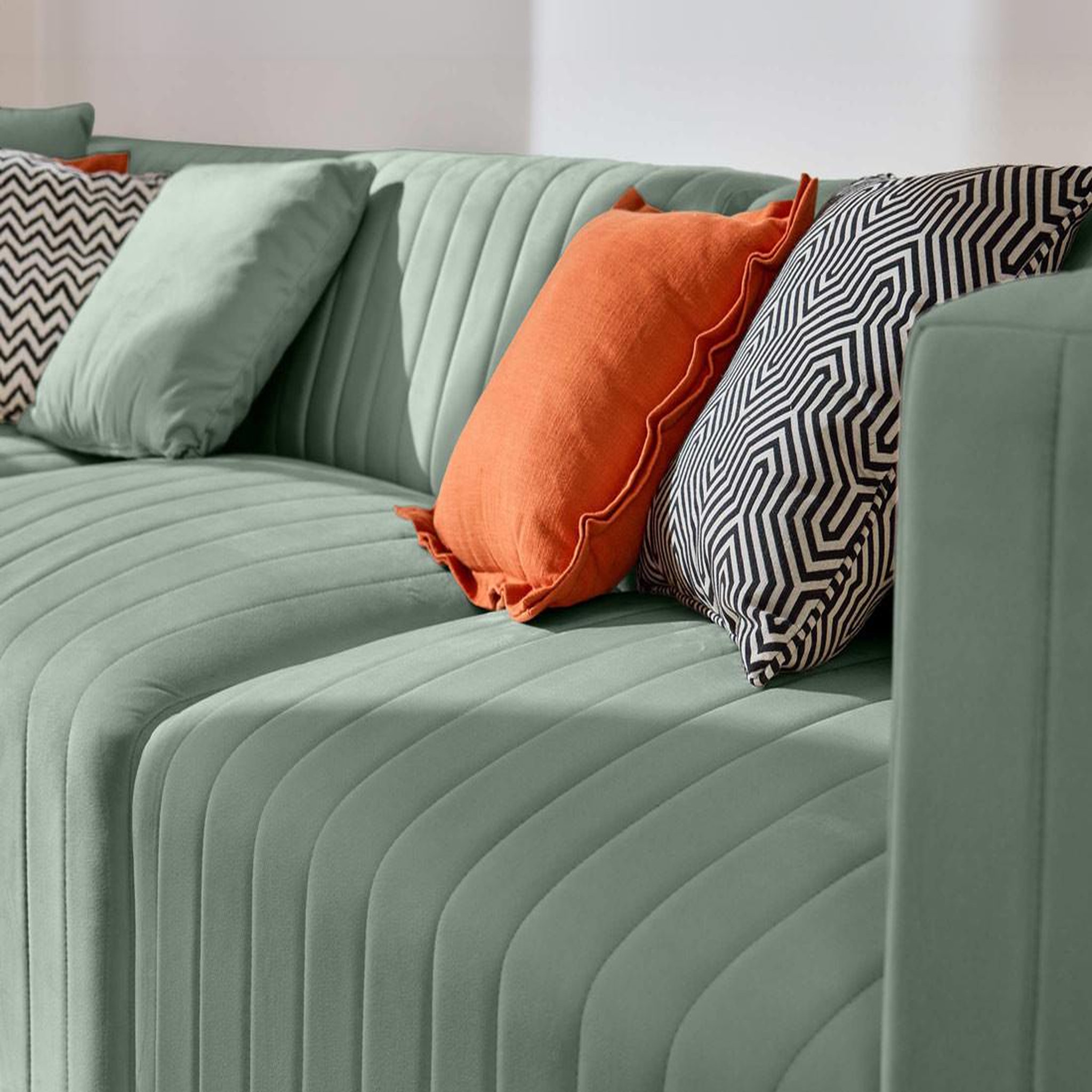 Voir la diapositive 4 : BEST MOBILIER Nova - canapé modulable 3 places - en velours